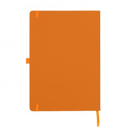 Dunn A4 PU Soft Feel Lined Notebook in Orange