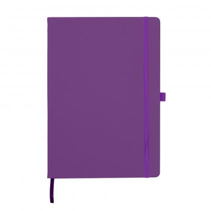 Dunn A4 PU Soft Feel Lined Notebook in Purple