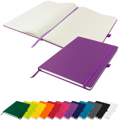 Dunn A4 PU Soft Feel Lined Notebook in Purple