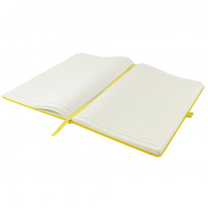 Dunn A4 PU Soft Feel Lined Notebook in Yellow