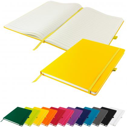 Dunn A4 PU Soft Feel Lined Notebook in Yellow