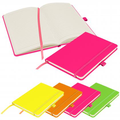 Notes London - Neon FSC Notebook in Neon Pink
