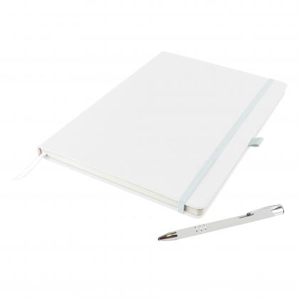 Dunn A4 Notebook and Pen Set in White