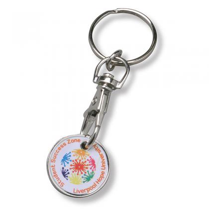 PRINTED TROLLEY COIN KEY RING E1314305