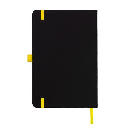 DeNiro A5 Lined Soft Touch PU Notebook in Yellow