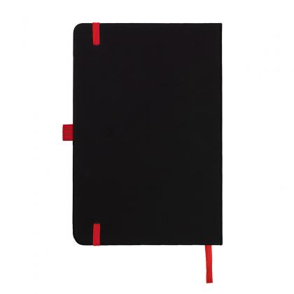 DeNiro A5 Lined Soft Touch PU Notebook in Red