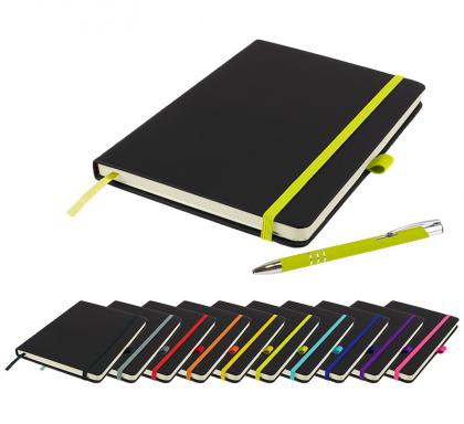 DeNiro A5 Notebook and Pen Set in Lime