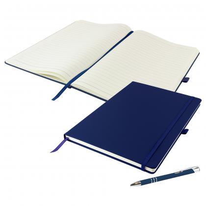 Dunn A4 Notebook and Pen Set in Navy