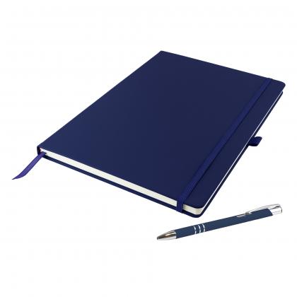 Dunn A4 Notebook and Pen Set in Navy