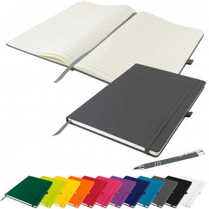 Dunn A4 Notebook and Pen Set in Grey