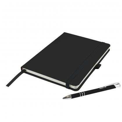 Dimes A5 Notebook and Pen Set in Black