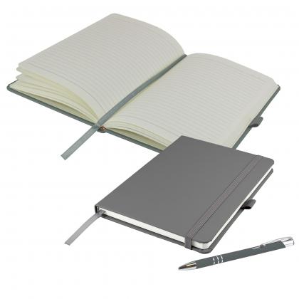Dimes A5 Notebook and Pen Set in Grey
