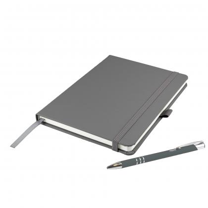 Dimes A5 Notebook and Pen Set in Grey