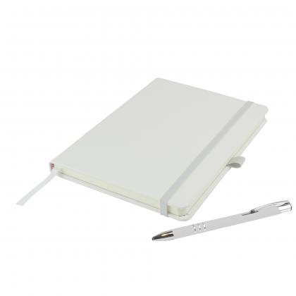 Dimes A5 Notebook and Pen Set in White