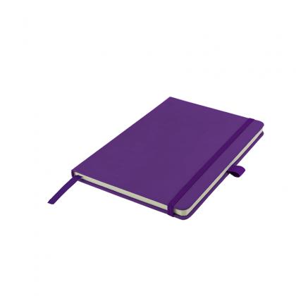 Watson A5 Budget Lined Soft Touch PU Notebooks in Purple