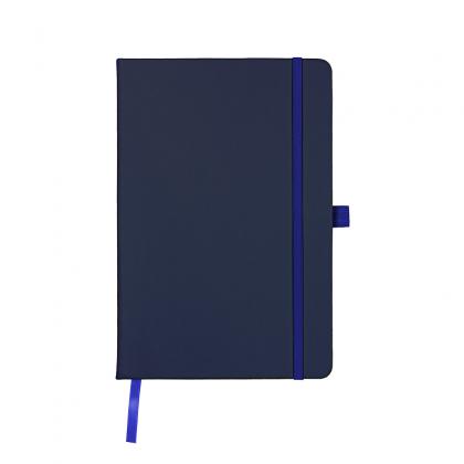 Watson A5 Budget Lined Soft Touch PU Notebooks in Navy