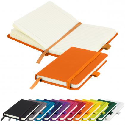 Moriarty A6 Lined Soft Touch PU Notebook in Orange