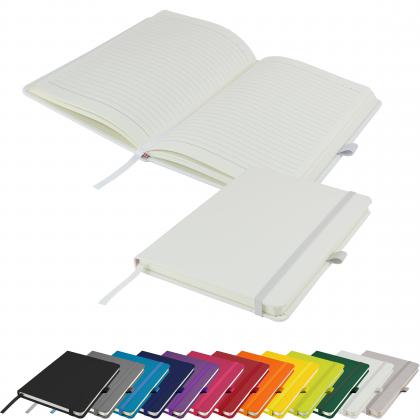 Dimes A5 Lined Soft Touch PU Notebook in White
