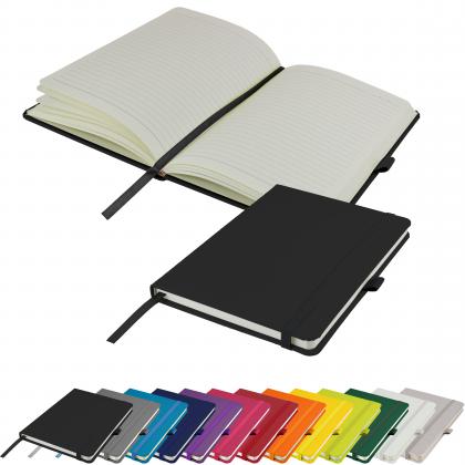 Dimes A5 Lined Soft Touch PU Notebook in Black