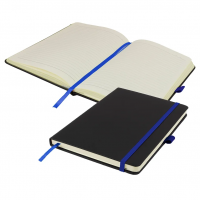 DeNiro A5 Lined Soft Touch PU Notebook in Navy
