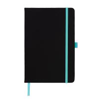 DeNiro A5 Lined Soft Touch PU Notebook in Teal