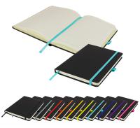 DeNiro A5 Lined Soft Touch PU Notebook in Teal