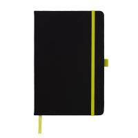 DeNiro A5 Lined Soft Touch PU Notebook in Lime