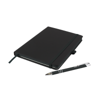 DeNiro Edge A5 Notebook and Pen Set in Black
