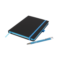 DeNiro Edge A5 Notebook and Pen Set in Teal