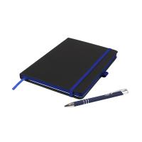 DeNiro Edge A5 Notebook and Pen Set in Navy