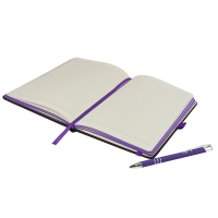DeNiro Edge A5 Notebook and Pen Set in Purple