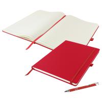 Dunn A4 Notebook and Pen Set in Red