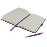 Dimes A5 Notebook and Pen Set in Purple