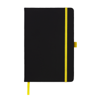 DeNiro Edge A5 Lined Soft Touch PU Notebook in Yellow