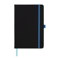 DeNiro Edge A5 Lined Soft Touch PU Notebook in Cyan
