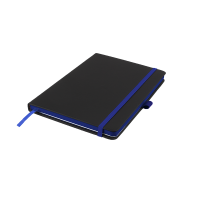 DeNiro Edge A5 Lined Soft Touch PU Notebook in Navy