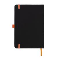 DeNiro Edge A5 Lined Soft Touch PU Notebook in Orange