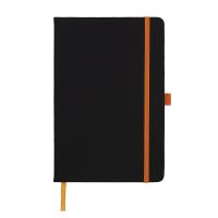 DeNiro Edge A5 Lined Soft Touch PU Notebook in Orange