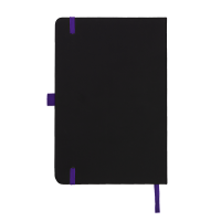 DeNiro Edge A5 Lined Soft Touch PU Notebook in Purple