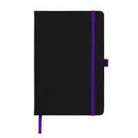 DeNiro Edge A5 Lined Soft Touch PU Notebook in Purple