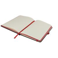 DeNiro Edge A5 Lined Soft Touch PU Notebook in Red