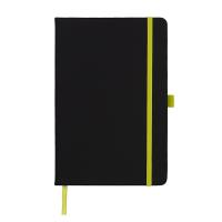 DeNiro Edge A5 Lined Soft Touch PU Notebook in Lime