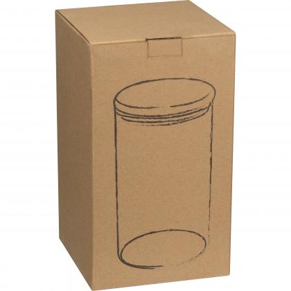 Borosilicate glass jar with pine wood lid, 1000 ml