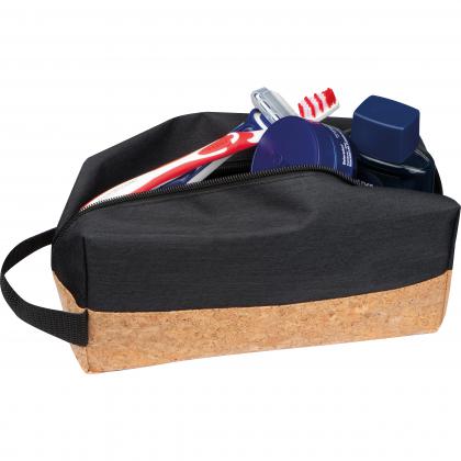 Cosmetic bag with cork bottom