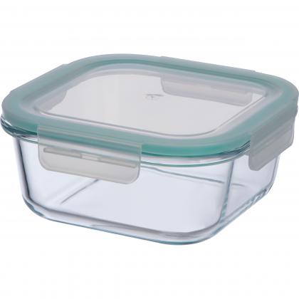 Glass container with lid, suitable for microwave and freezer