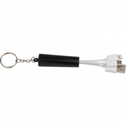 Keychain with USB charging cable