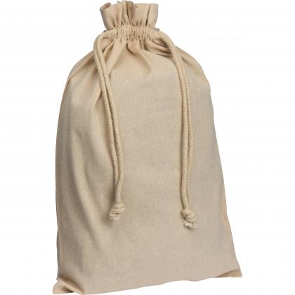 Large drawstring bag made from recycled cotton