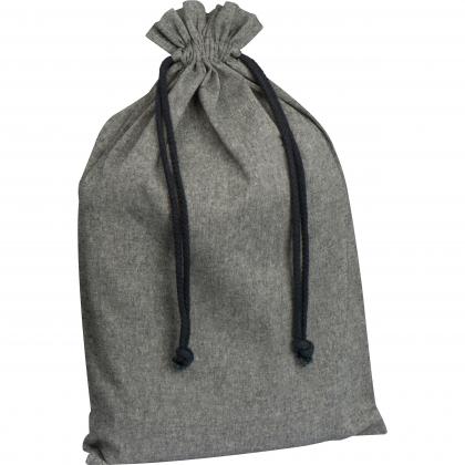 Large drawstring bag made from recycled cotton