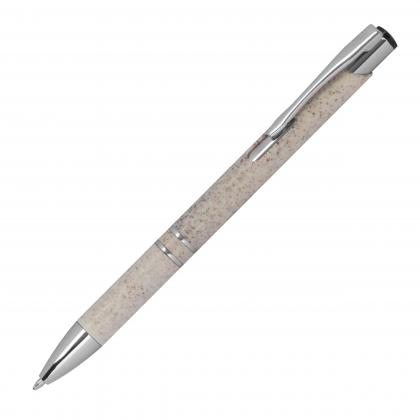 Nature ballpen with silver applications