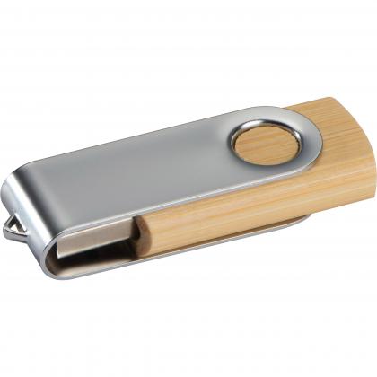 Twist USB Stick with medium wood cover 8GB